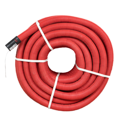 Труба гофрированная EKF ПНД D50 мм 25 м гибкая цвет красный - фото 2