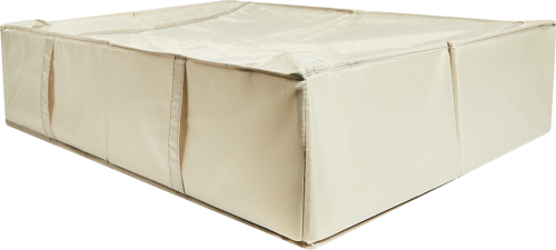 Короб для хранения с крышкой 72x18x52 см полиэстер цвет бежевый