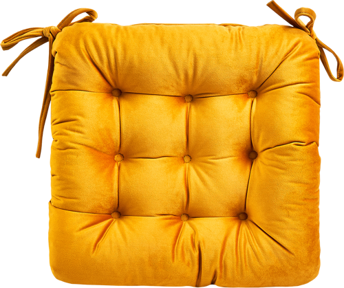 Подушка на сиденье Linen Way «Solemio 1» 40x36 см цвет желтый