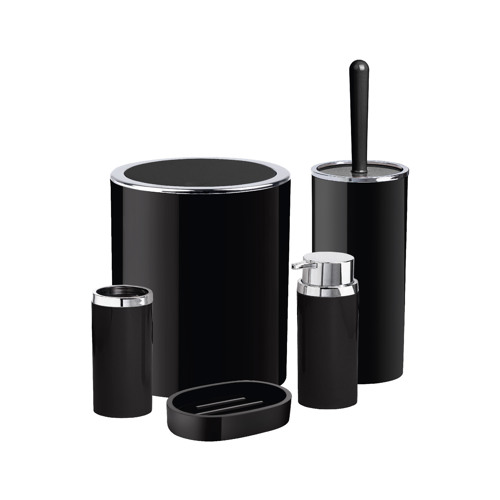 Стакан для зубных щёток Fixsen Round Black FX-454-3, пластик, цвет черный - фото 3