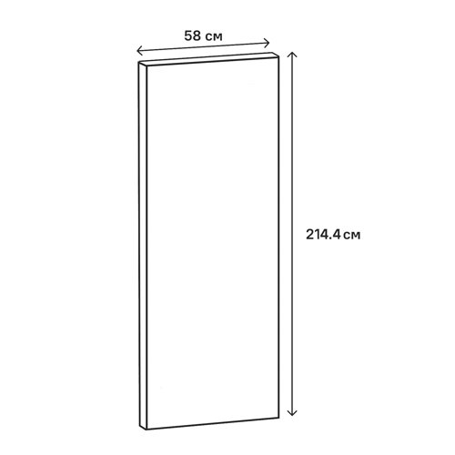 Фальшпанель для кухонного шкафа София грей 58x214.4 см Delinia ID ЛДСП цвет серый - фото 14