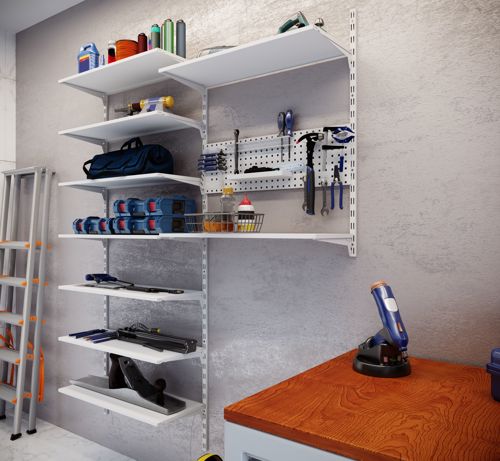 Кронштейн для полок Spaceo 40 см нагрузка до 25 кг цвет белый 2 шт - фото 4