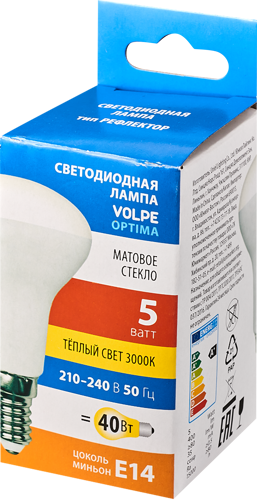 Лампа светодиодная Volpe E14 220-240 В 5 Вт гриб матовая 400 лм теплый белый свет - фото 5