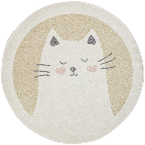 Ковер Призма круг ø100 см полипропилен LM25 цвет желтый - фото 2