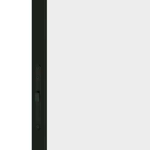 Дверь межкомнатная глухая с замком комплекте Invisible 80x230 см правая черная алюминиевая кромка цвет белый - фото 3