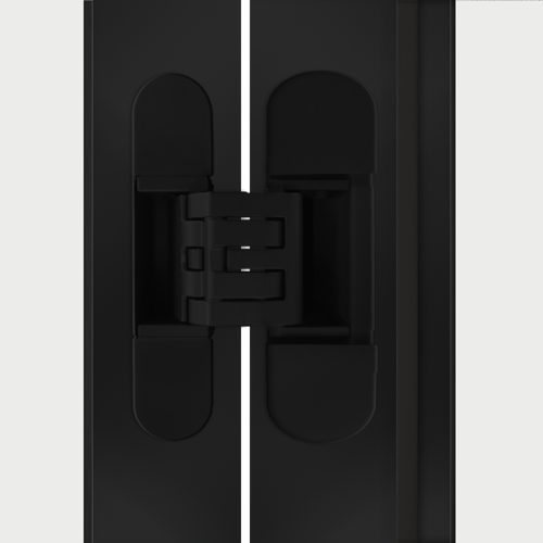 Дверь межкомнатная глухая с замком комплекте Invisible 70x210 см правая черная алюминиевая кромка цвет белый - фото 4