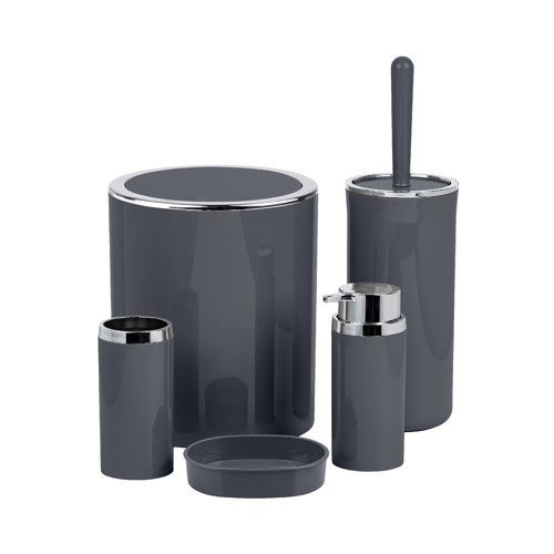 Ёршик для унитаза Fixsen Round Gray FX-453-5 цвет серый - фото 2
