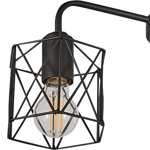 Люстра потолочная Vitaluce Актавия блэк 3 лампы 9м² E27 цвет черный матовый - фото 6