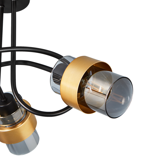 Люстра потолочная Hurricane 1139/3P 3 лампы 7 м² цвет серый - фото 6