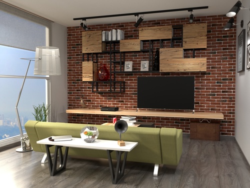 Камень искусственный White Hills Дерри Брик красный 0.62 м² - фото 5