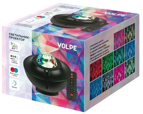 Ночник светодиодный Volpe проектор с пультом регулируемый свет RGB - фото 15