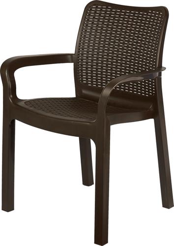 Стул Ingreen Rattan 50.6x58x83.3 см пластик коричневый - фото 2