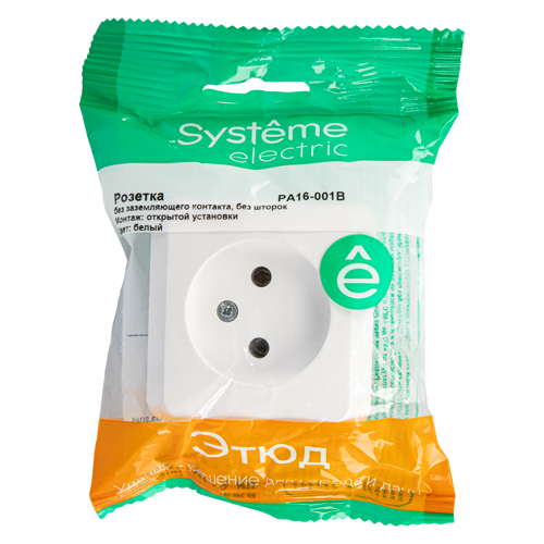 Розетка накладная Systeme Electric Этюд без заземления цвет белый - фото 9