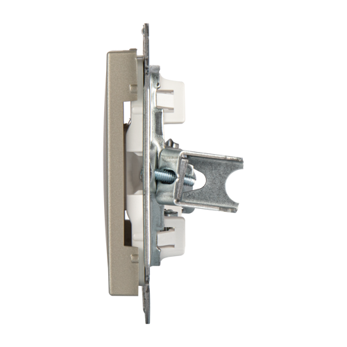 Телевизионная розетка встраиваемая Systeme Electric W59 Deco цвет платина - фото 3