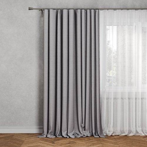 Штора на ленте Inspire Malonn 200x280 см цвет серый