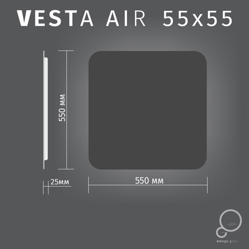 Зеркало для ванной Omega Glass Веста Air SD104 55x55 см с подсветкой - фото 6