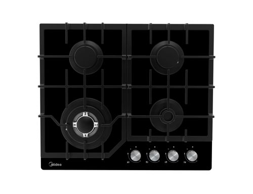 Газовая варочная панель Midea MG643TGB 60 см 4 конфорки цвет черный - фото 2
