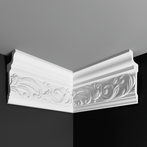 Угол внутренний для плинтуса пенополистирол Де-Багет ДП 25/110 белый 40x102 мм