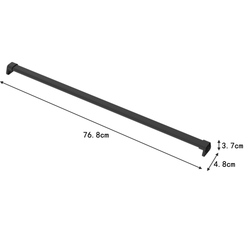 Штанга для шкафа Лион 76.8 см металл цвет черный - фото 7