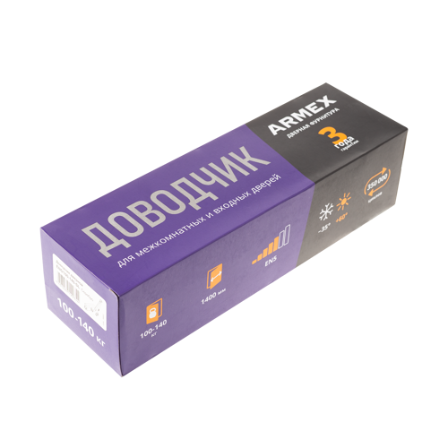 Доводчик дверной Armex EN5 100-140 кг цвет белый - фото 4