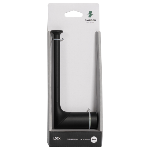 Держатель для туалетной бумаги Swensa Lock SWR-6600-05-BLK цвет черный - фото 6