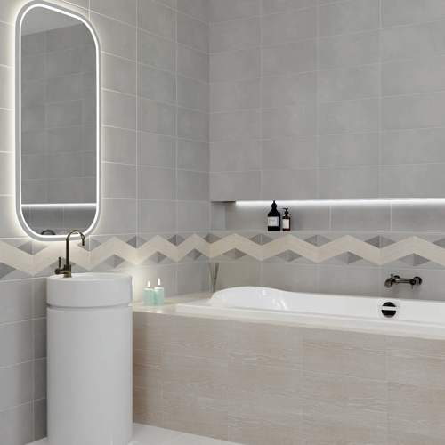 Плитка настенная KREAFORTA Mersey Concrete 20x40 см 1.2 м² матовый цвет графитовый