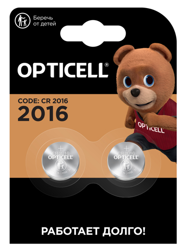 Батарейка Opticell Specialty литиевая CR2016 2 шт.