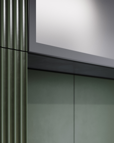 Фасад-витрина кухонного шкафа Вельск 59.7x76.5 см KONSENSA стекло цвет черный - фото 10