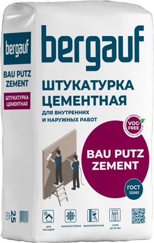 Штукатурка цементная Bergauf Bau Putz Zement 25 кг