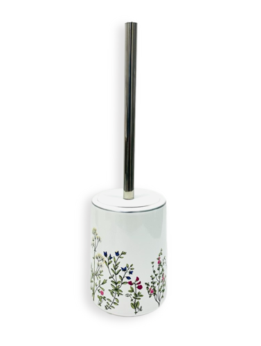 Ёршик для унитаза Primanova Flowers DR-81255 керамика цвет белый