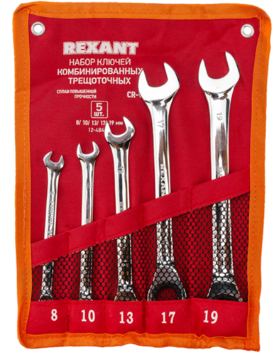 Набор ключей комбинированных Rexant 12-4841-1 8-19 мм, 5 шт. - фото 3