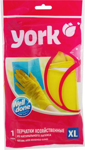 Перчатки латексные York с хлопковым напылением размер XL - фото 4