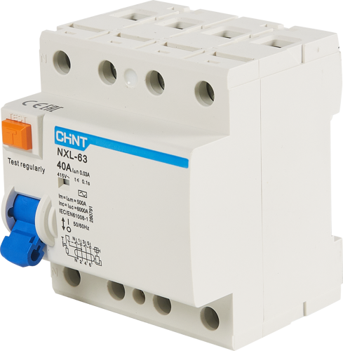 УЗО CHINT NXB-63S 4P 40 A 30 мА 6 кА AC - фото 2