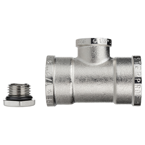 Тройник под манометр MPF 1/2"х1/4"х1/2" ВР мм латунь ИС.071608 - фото 3