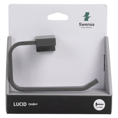 Держатель для туалетной бумаги Swensa Lucid SWR-5400-05-GRY цвет серый - фото 6