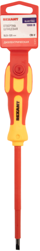 Отвертка прямая диэлектрическая Rexant 12-4713 SL5x125 мм - фото 5
