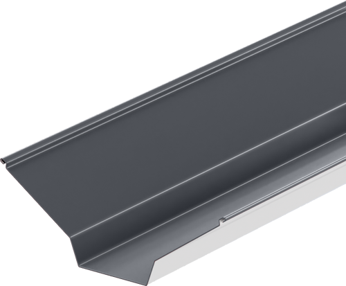 Ендова верхняя 115x30x115 мм 2 м RAL 7024 0.4 мм графитовый серый