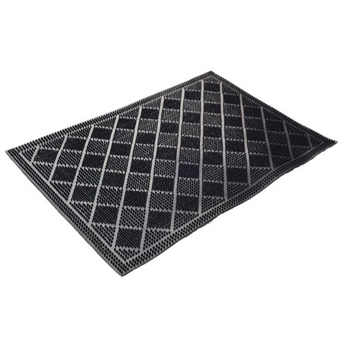 Коврик грязезащитный Mix Mat Rhomb 40x60 см резина цвет черный - фото 2