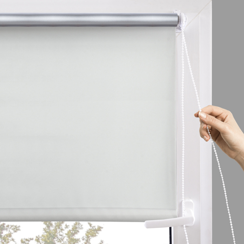 Штора рулонная блэкаут Silver 60x175 см бежевая - фото 9