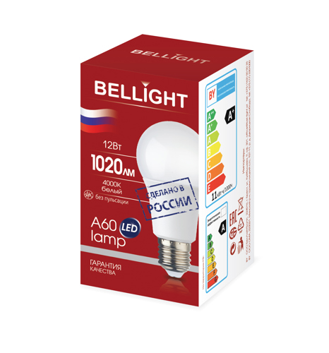 Лампа светодиодная Bellight E27 220-240 В 12 Вт груша матовая 1020 лм нейтральный белый свет - фото 5