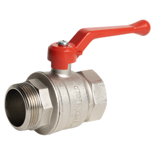 Кран шаровой прямой MONLID PN40 1 1/4" НР/ВР латунь ручка рычаг ГОСТ Р 59553-2021