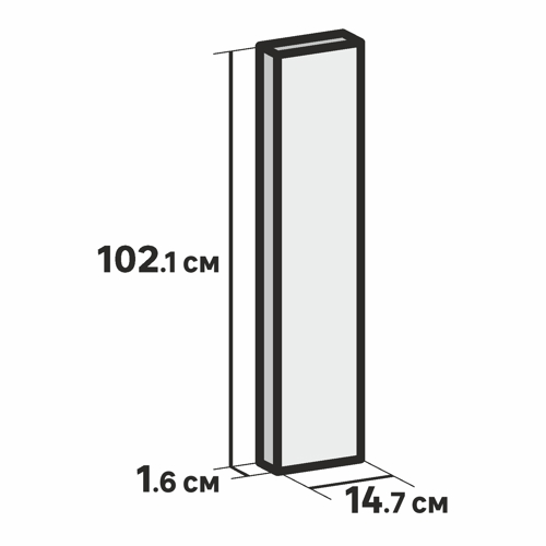 Фасад кухонного шкафа Аша 14.7x102.1 см KONSENSA ЛДСП цвет белый - фото 15