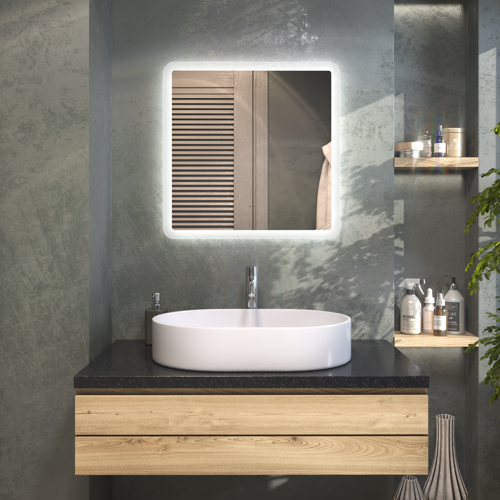 Зеркало для ванной Vigo Vento Comfort 60x60 см с подсветкой датчиком и обогревом - фото 2