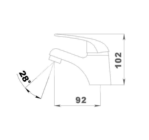 Смеситель для раковины однорычажный цвет хром - фото 6