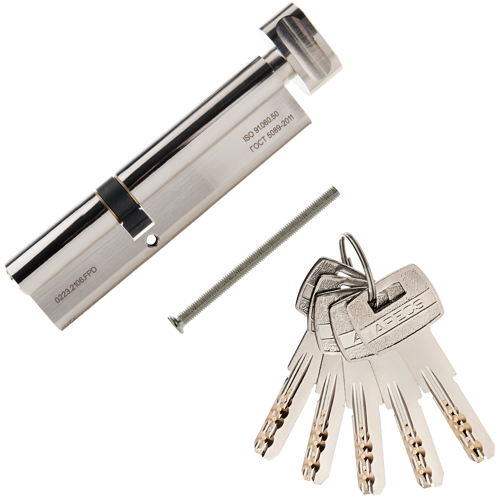 Цилиндровые механизмы Apecs Pro LM-120(50/70C)-C-NI 120 мм, ключ/вертушка, цвет никель - фото 3