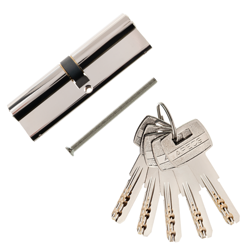 Цилиндровые механизмы Apecs Pro LM-100-NI 100 мм, ключ/ключ, цвет никель - фото 3