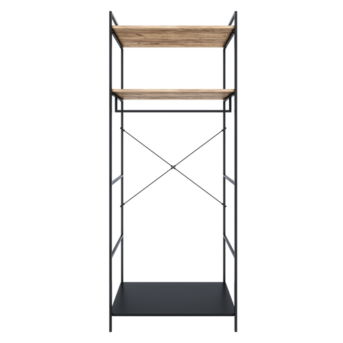 Напольная вешалка 80x200x45 см металл цвет черный - фото 5