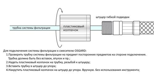 Смеситель кухонный Osgard общая высота 44 см цвет серый - фото 10