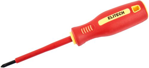 Отвертка крестовая диэлектрическая Elitech 231105 PH0x75 мм