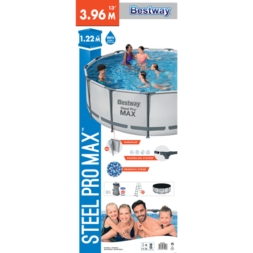 Каркасный бассейн Bestway Steel Pro Max 3.96x1.22 12690 л - фото 3